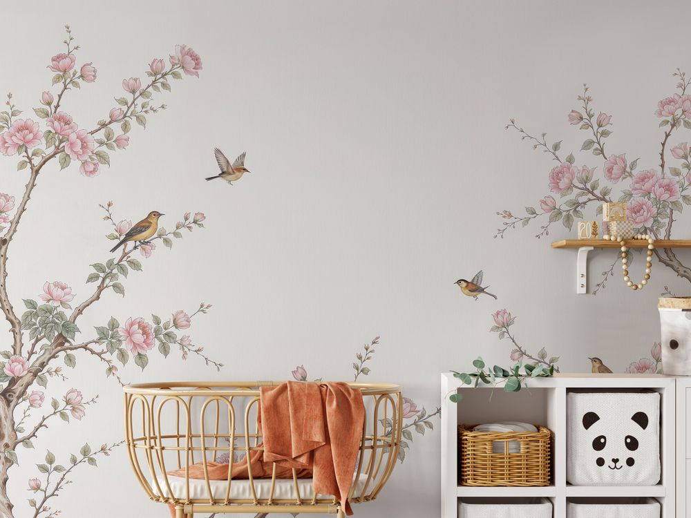 Birds in the garden photowallpaper Scandza