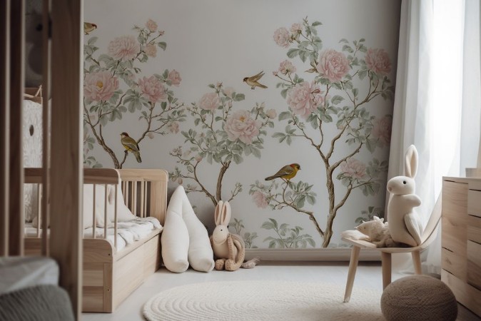 Birds in the tree photowallpaper Wallpassion Kids