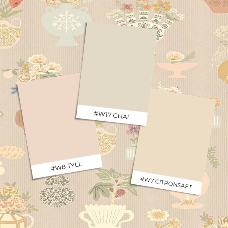 Bild på Varuprov stil - Floral Daiquiri Misty Gray - 901-01