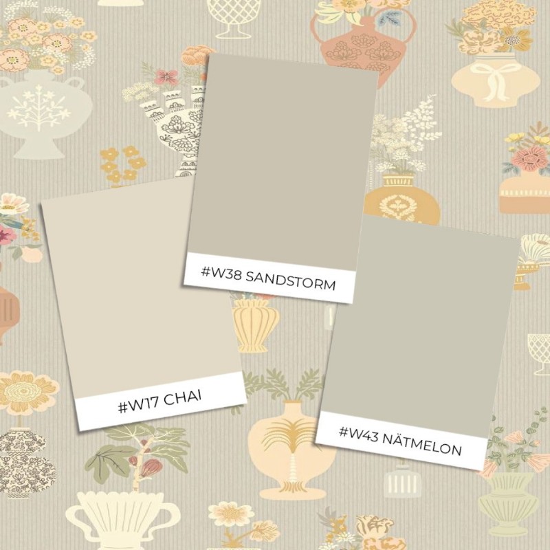 Bild på Varuprov stil - Floral Daiquiri Morning Haze blue - 901-02