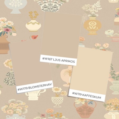 Afbeeldingen van Kleurcombinatie Floral Daiquiri XL Veil Merino Brown - 903-04 - 08032-01