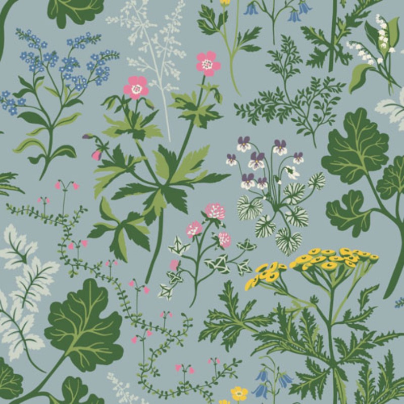 Lillian Blå - 428-02 wallpaper Duro