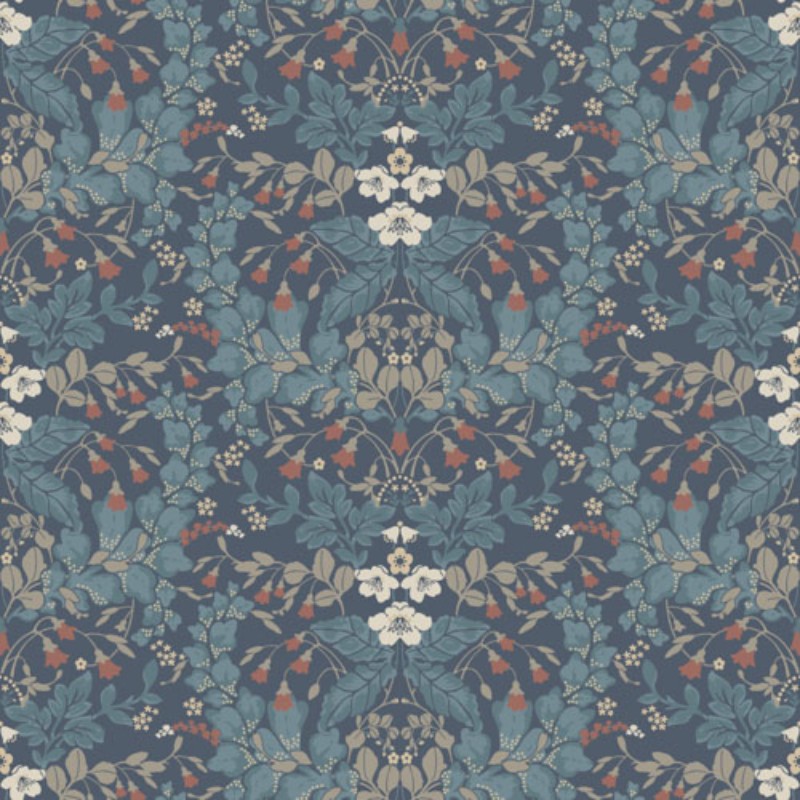 Saga Blå/röd - 429-02 wallpaper Duro