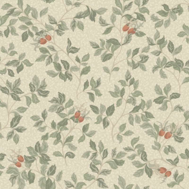 Nora Beige/grön - 431-04 wallpaper Duro