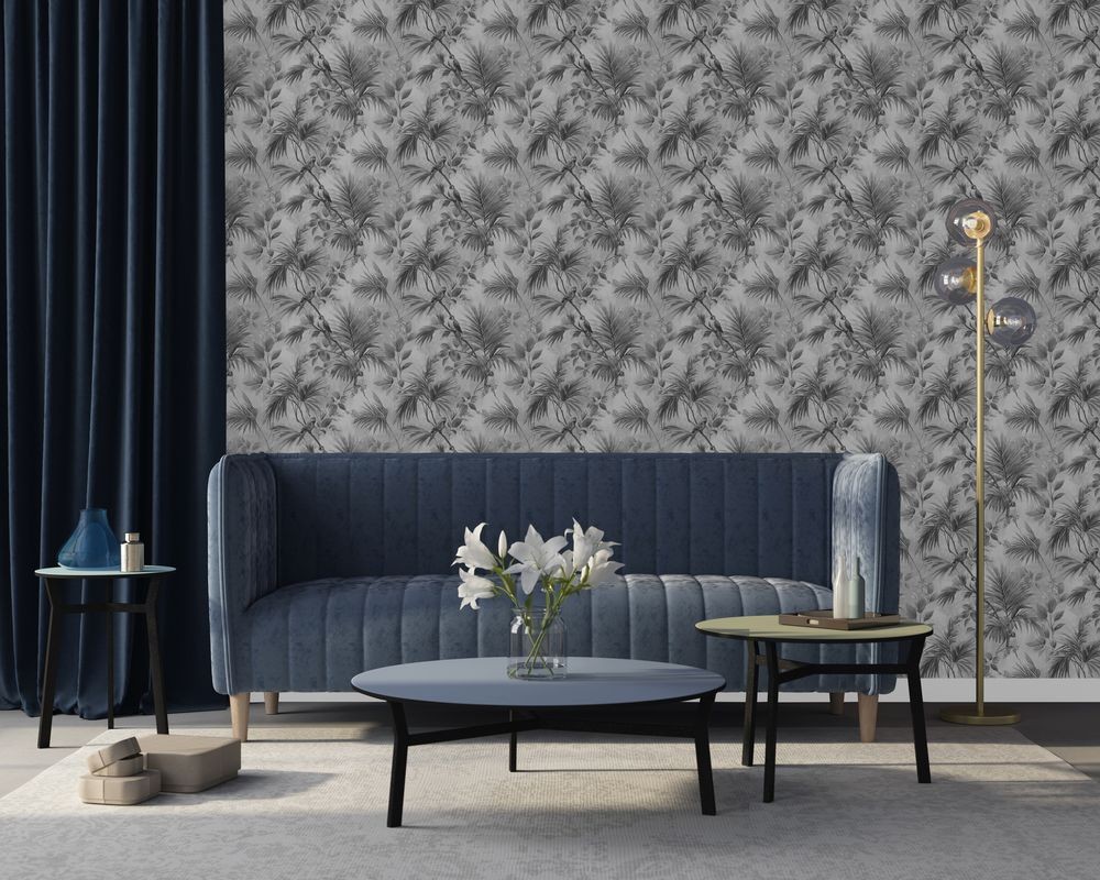 Satuba Grey - 1099201-02 wallpaper Blue Monkey