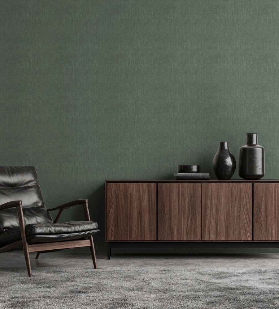 Bild vun Linen fabric Dark Green - 1036201-05