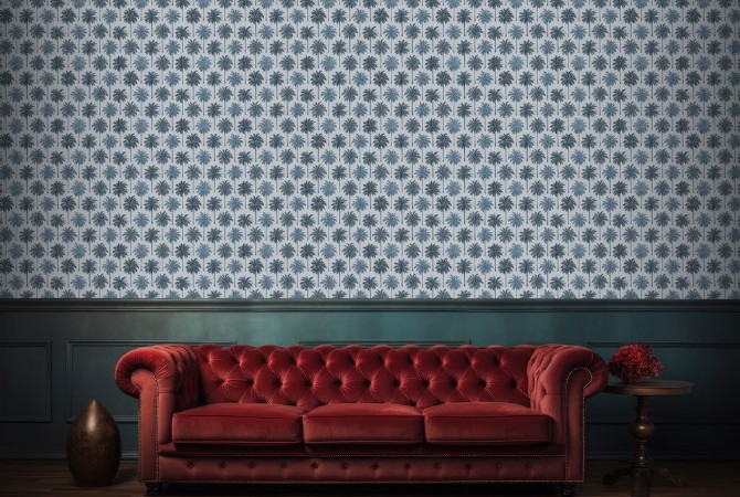 Burriana Blue - 1079301-02 wallpaper Blue Monkey