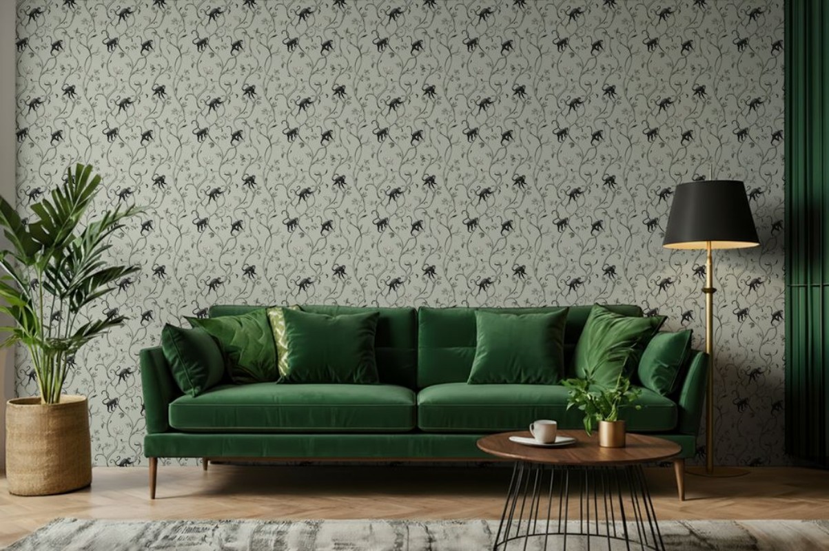 Denali Green - 1098101-01 wallpaper Blue Monkey