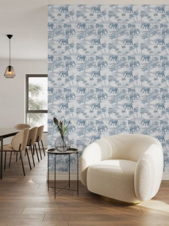 Jungle Walk Blue - 1077801-02 wallpaper Dreamland