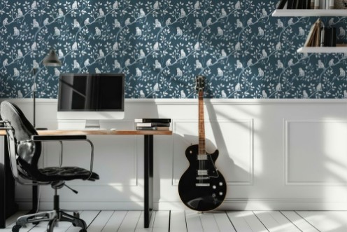 Malik Blue - 1089501-01 wallpaper in between