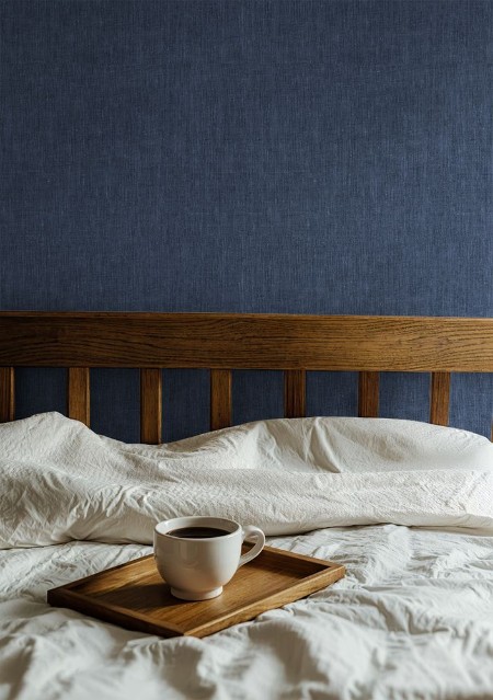 Linen fabric Dark Blue - 1036201-12 wallpaper Studio Surface