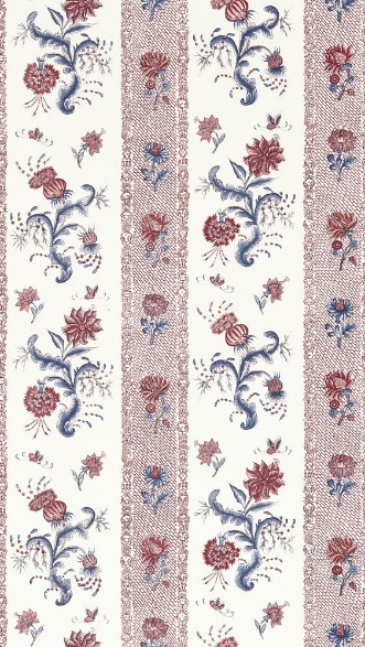 Papaver Stripe Indigo/Madder - ZIND313115 wallpaper Zoffany