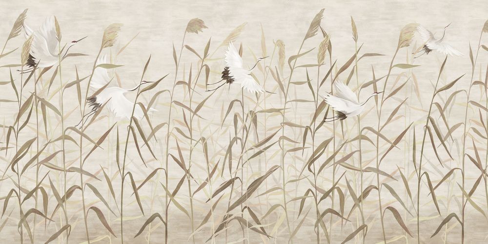 Picture of Cranes in Grass II
