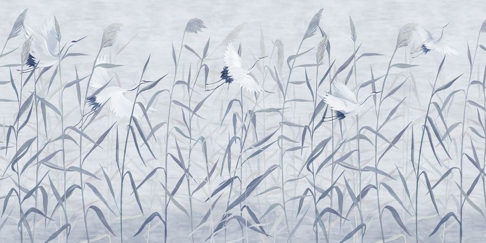 Picture of Cranes in Grass I