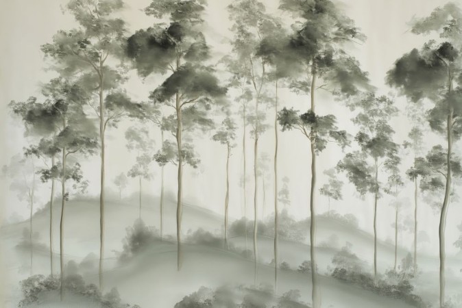 Bild på Färgsättning Pine Trees I - 08345-01