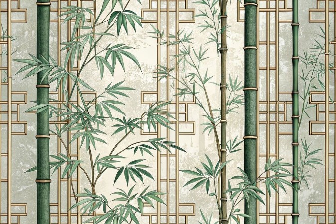 Bild på Färgsättning Bamboo Wall II - 08497-01