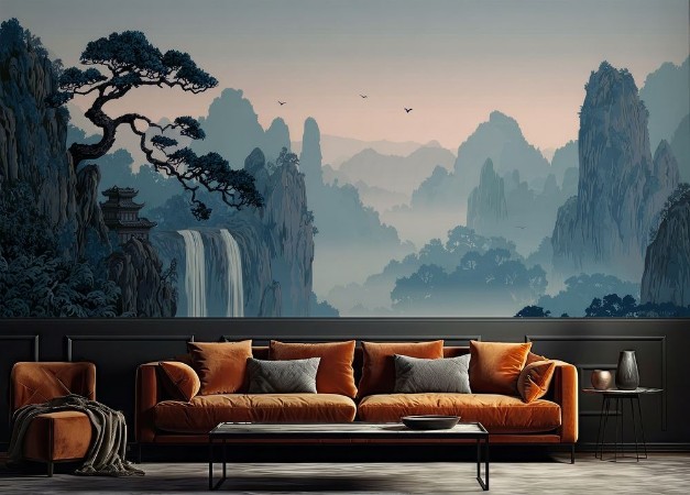 Bild på Färgsättning Asian View III - 08501-01