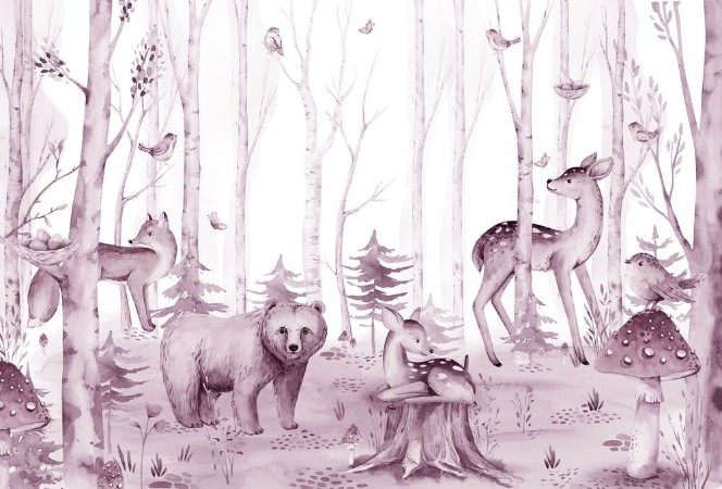 Bild på Färgsättning Friends in the Forest III - 08516-01