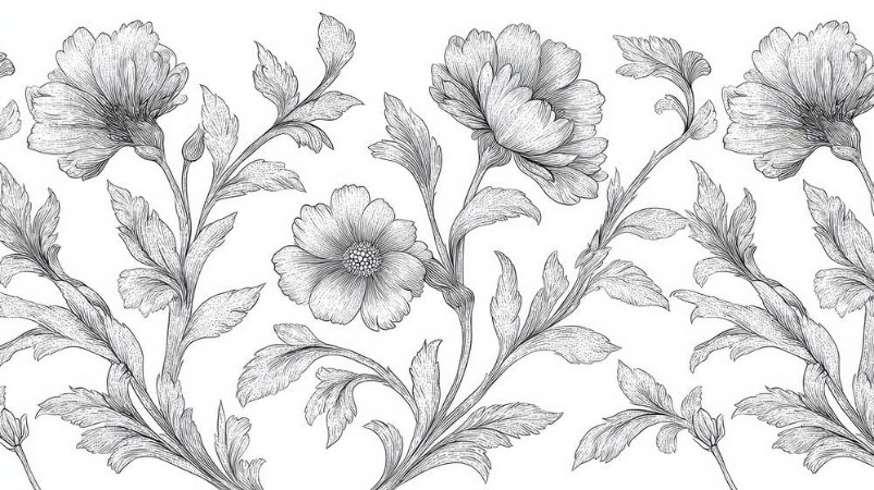 Picture of Graphic Flowers I