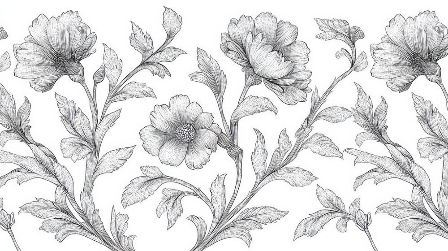 Picture of Väriyhdistelmä Graphic Flowers I - 08521-01