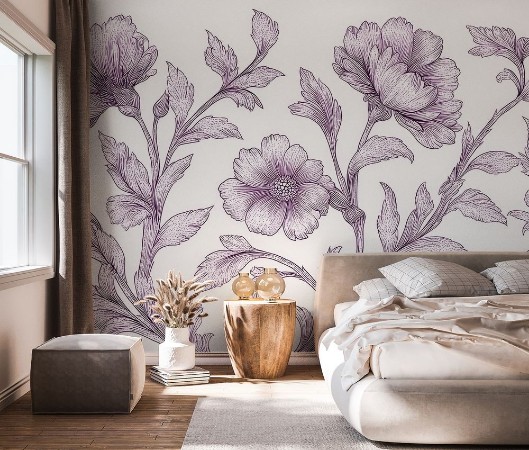 Bild på Färgsättning Graphic Flowers III - 08523-01