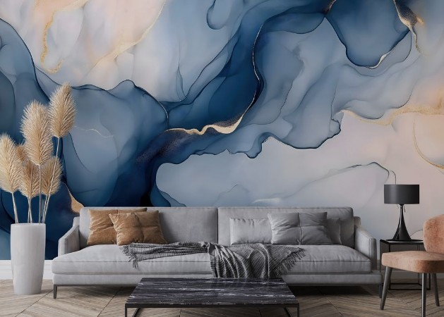 Marble watercolor photowallpaper Wallpassion