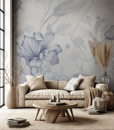 Flowers Light I photowallpaper Scandza