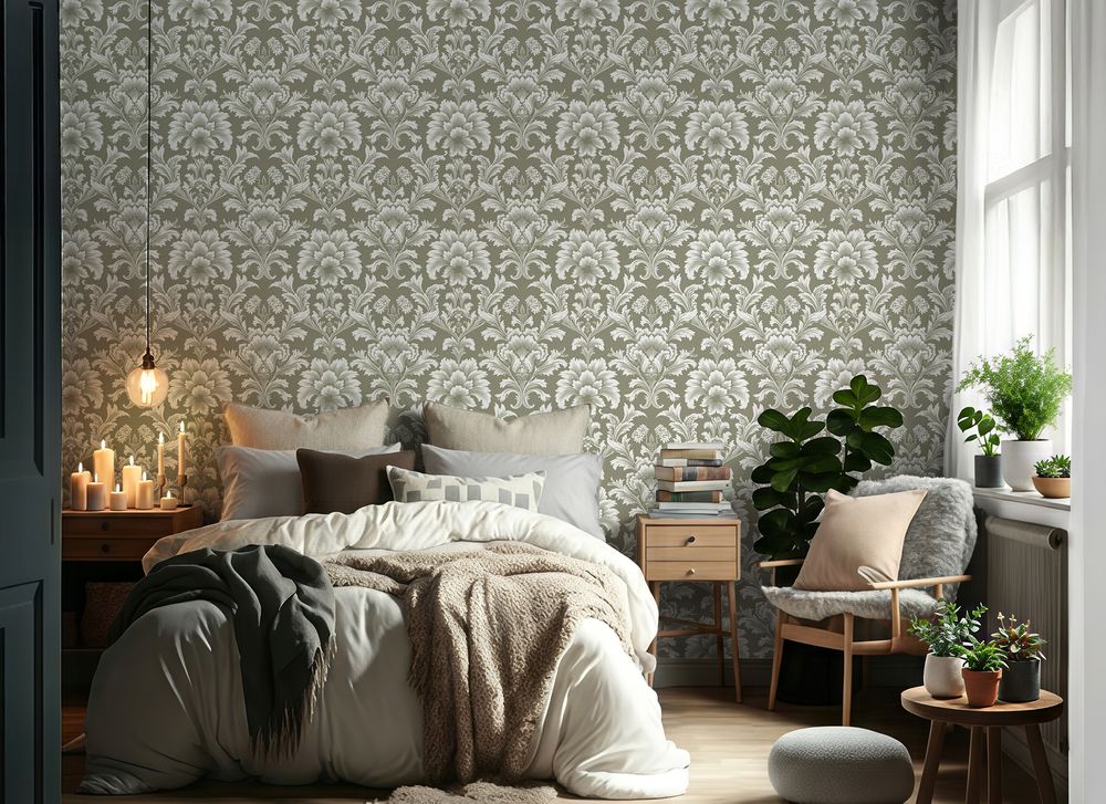 Freja Dusty Green - 1000702-03 wallpaper Wallpassion