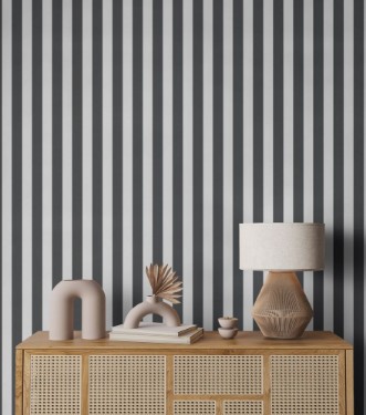 Striped Linen Black - 1031601-01 wallpaper Wallpassion