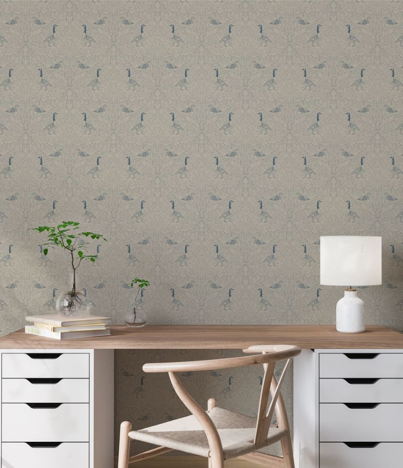 Duck and Geese in Cream - 1032401-02 wallpaper Wallpassion