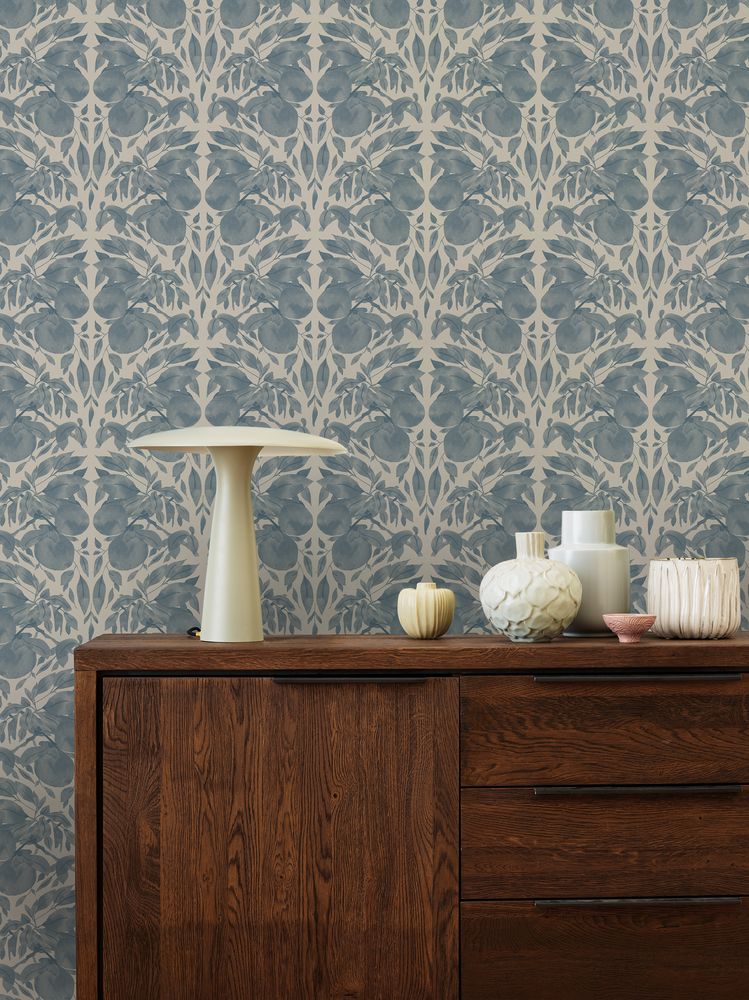 Peaches in Blue - 1033501-02 wallpaper Wallpassion