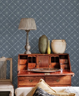 Geofloral Blue - 1034501-01 wallpaper Wallpassion