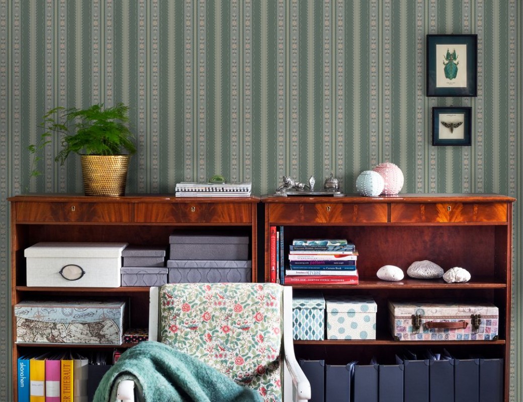 Estelle Stripe Green - 1037101-02 wallpaper Wallpassion