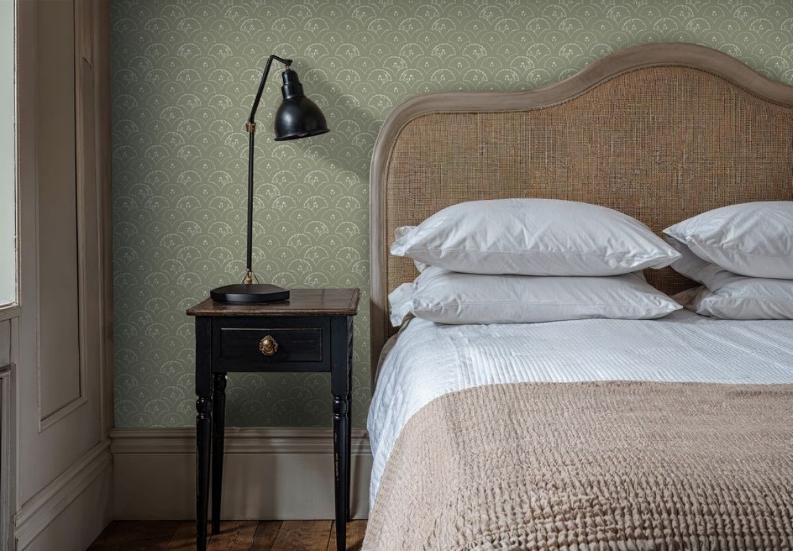 Santelah Scallops Green - 1038001-04 wallpaper Wallpassion