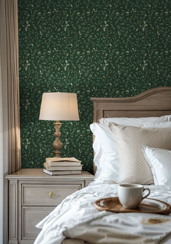 Jonatan Dark Green - 1046201-02 wallpaper Scandza