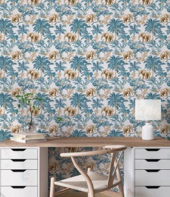 Malawi Blue - 1064301-01 photowallpaper Blue Monkey