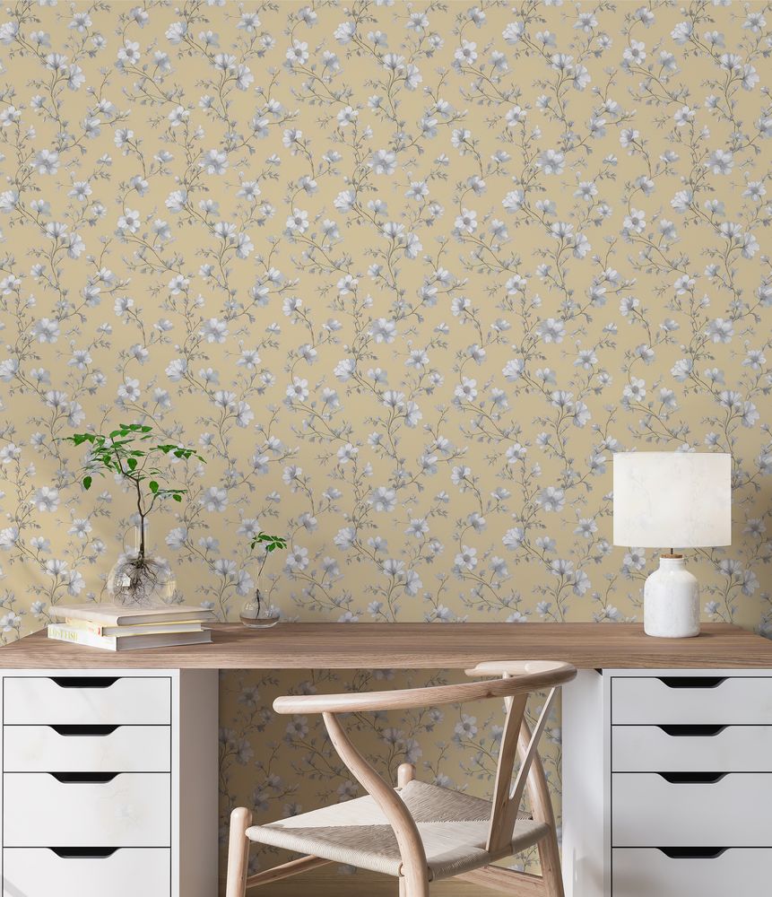 Polly Yellow - 1082301-02 wallpaper Scandza