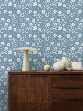 Yrsa Blue - 1086001-01 wallpaper Scandza