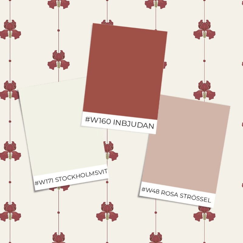 Picture of Eksempel på produktstil - Gotain Sweet Pea Burgundy - 5686