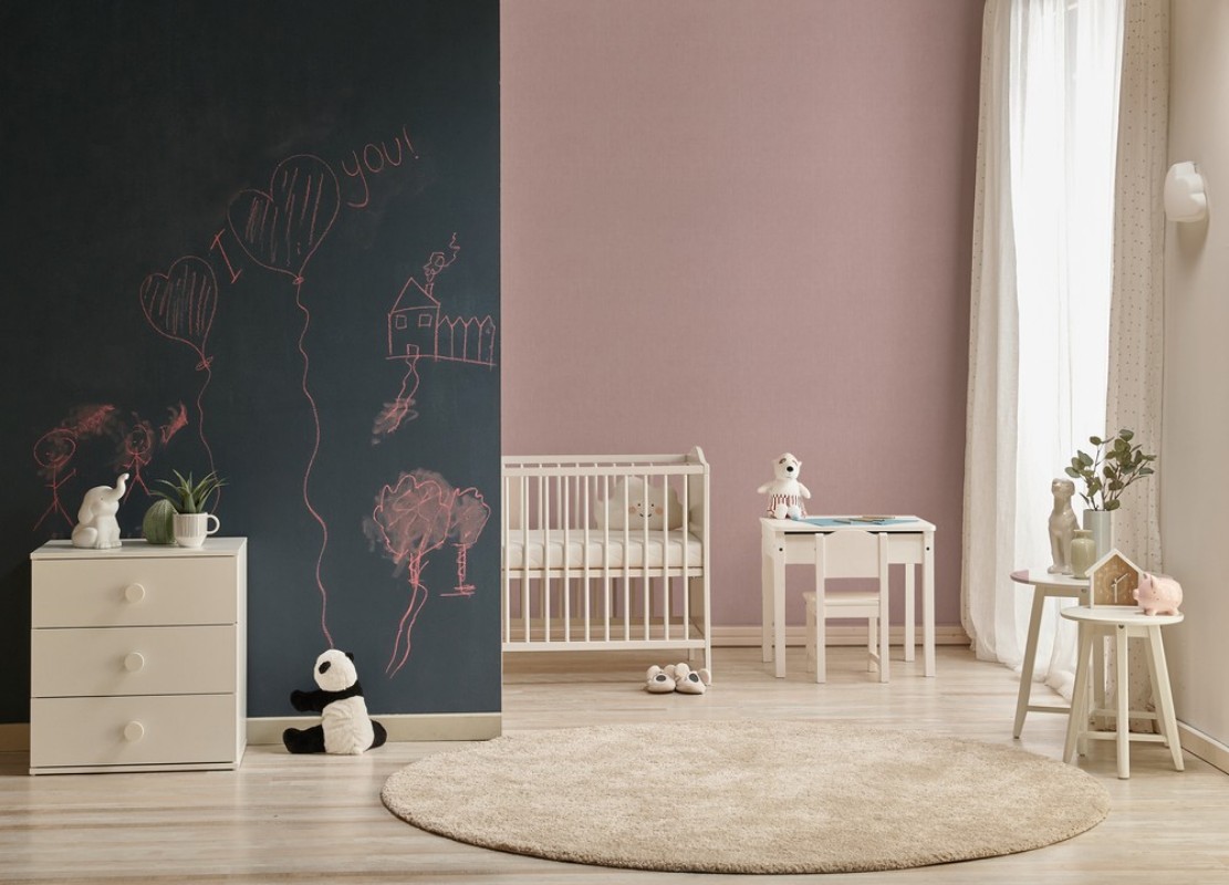 Linen fabric Pink - 1036201-14 wallpaper Studio Surface