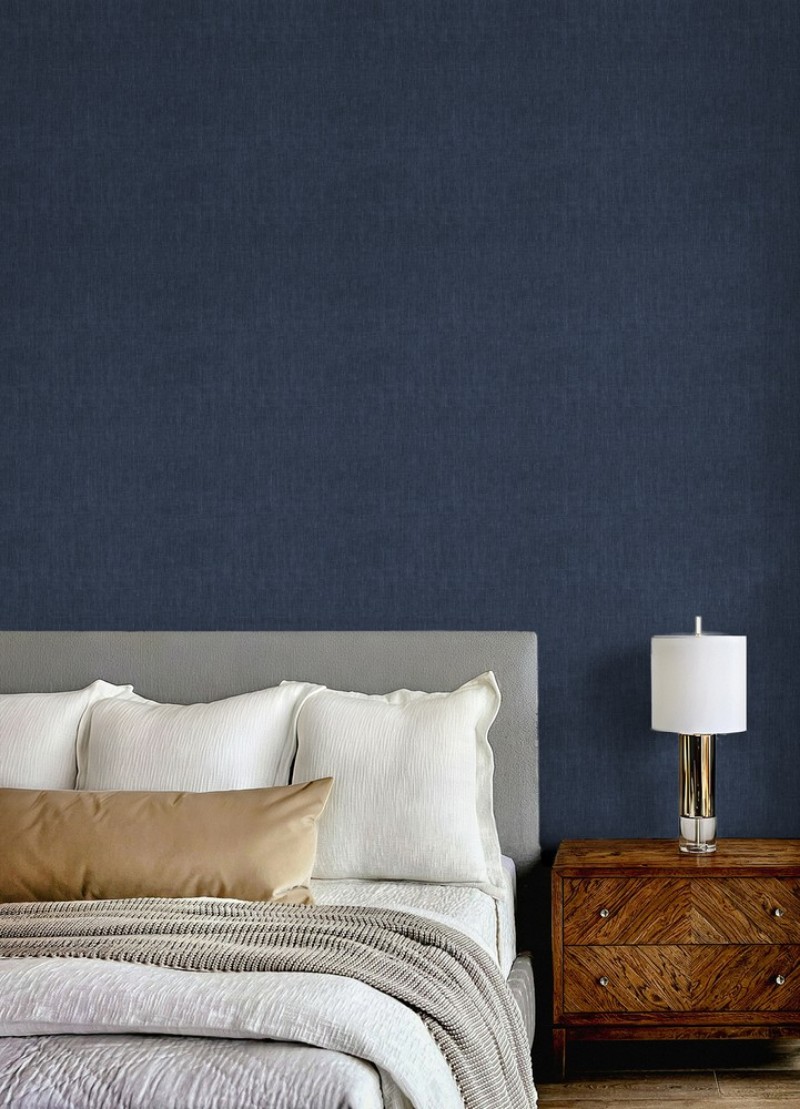 Linen fabric Dark Blue - 1036201-12 wallpaper Studio Surface