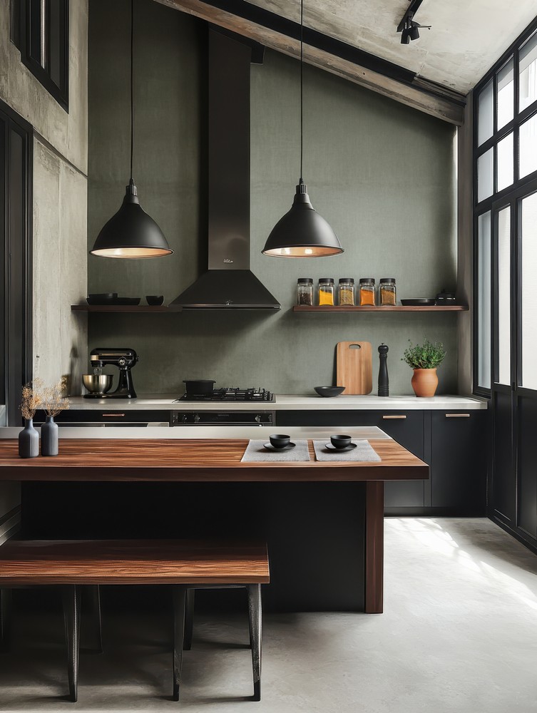 Linen fabric Green/Gray - 1036201-10 wallpaper Studio Surface