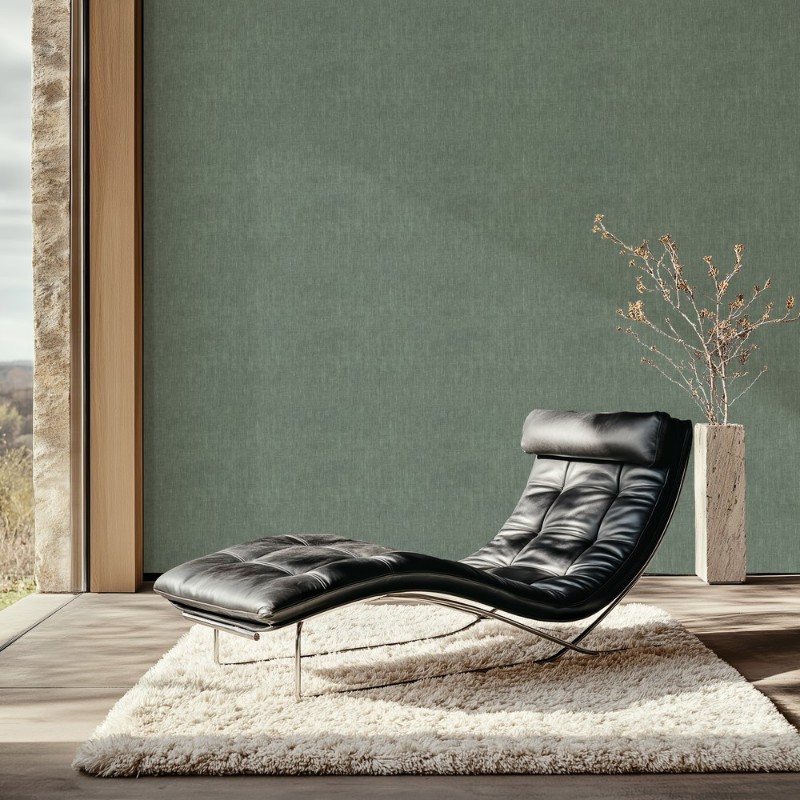 Linen fabric Dark Green - 1036201-05 wallpaper Studio Surface