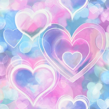 Neon Hearts Pink/Blue - 13785 wallpaper Holden Decor