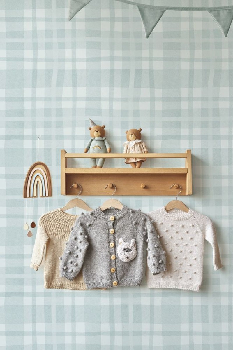 Ivy Plaid Sky Blue - 14001 wallpaper Holden Decor