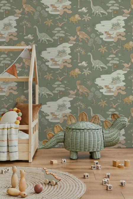 Dino Zoo Green - 14010 wallpaper Holden Decor