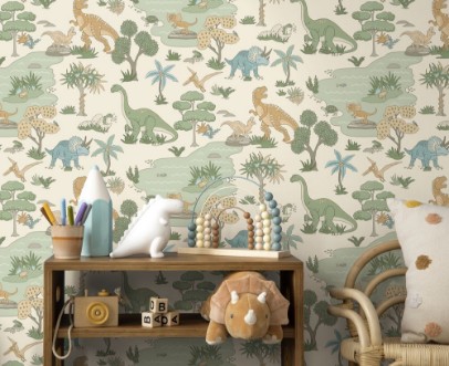 Dino Zoo Cream/Multi - 14012 wallpaper Holden Decor