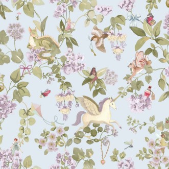 Away with the Fairies Sky Blue - 14022 wallpaper Holden Decor