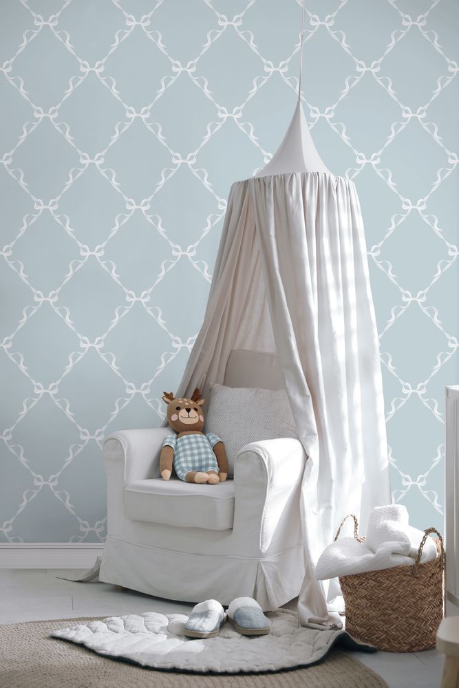 Tied With a Bow Sky Blue - 14030 wallpaper Holden Decor