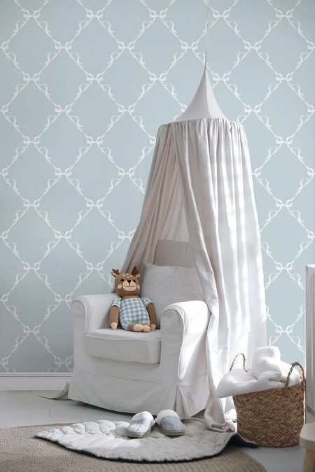 Tied With a Bow Sky Blue - 14030 wallpaper Holden Decor